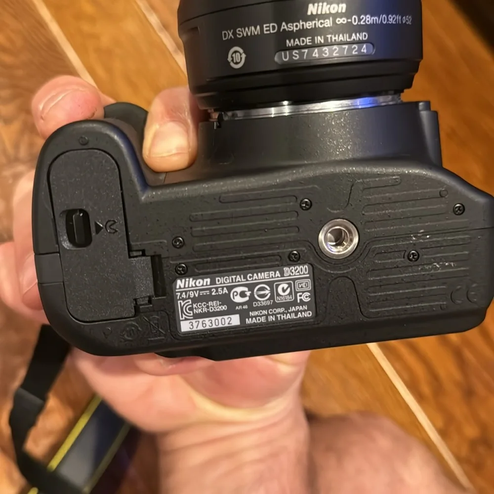 Nikon d3200 camera like new. Stored in a case and never touched